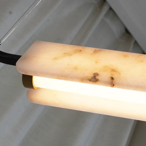 Delia Rectangular Alabaster Chandelier