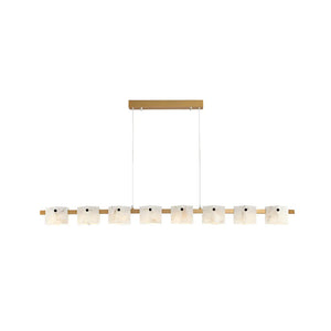 Diamond Shaped Alabaster Ring Chandelier