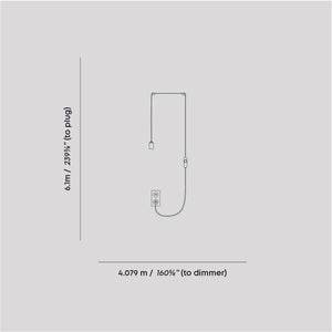 Oval Dim to Warm Plug-In Pendant in Graphite