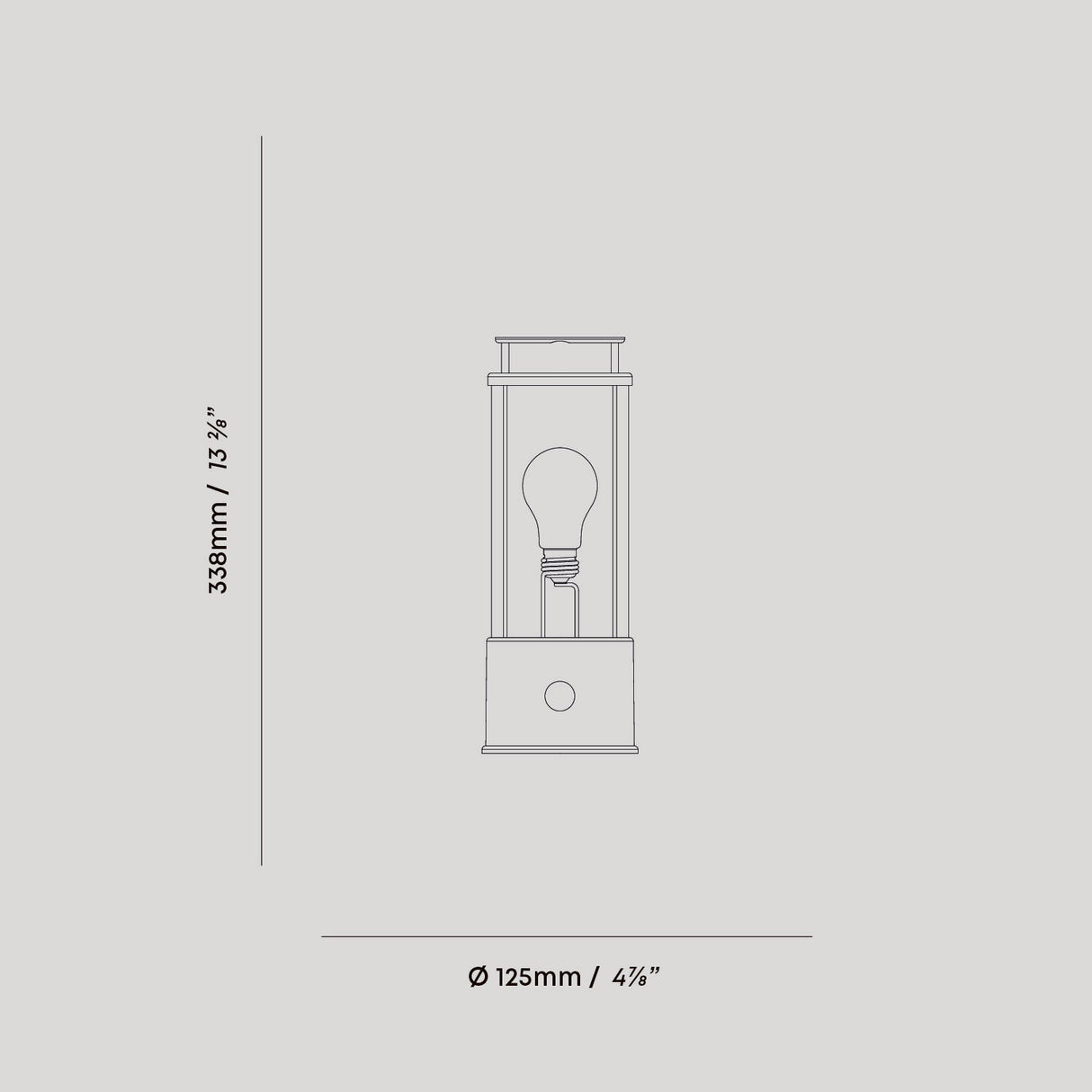 The Muse 1.0 Portable Lamp in Solid Brass