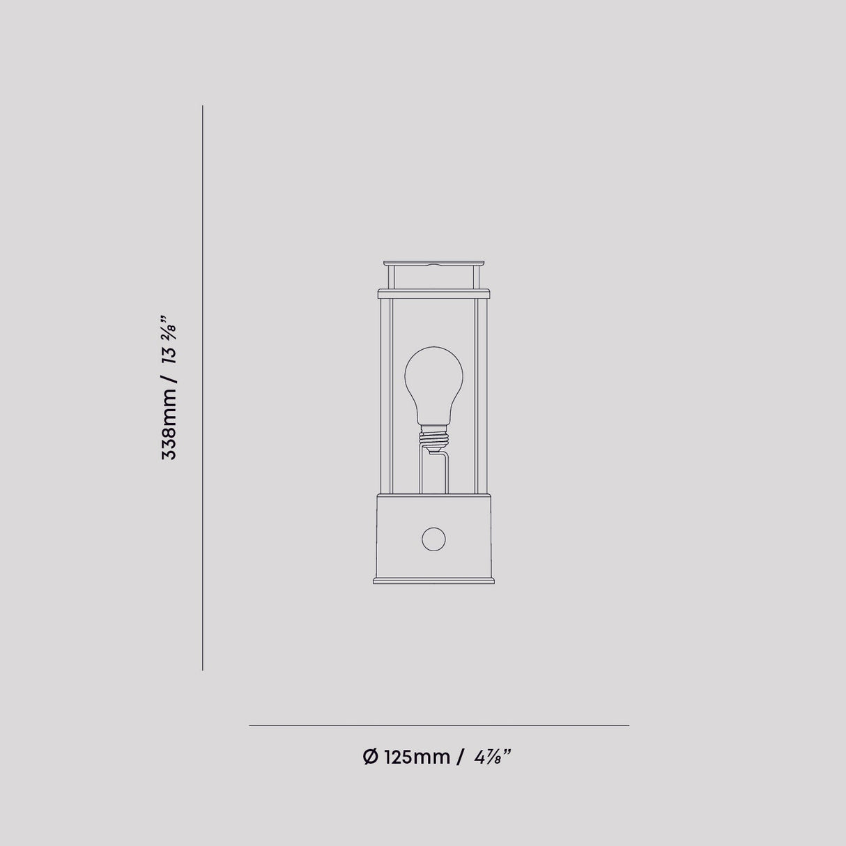 The Muse 1.0 Portable Lamp in Solid Brass