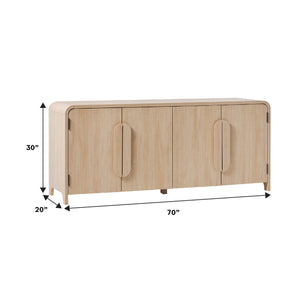 Chantelle Modern Curved Buffet Sideboard and TV Stand