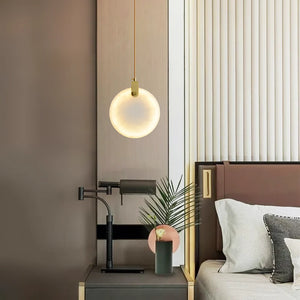 Disc Harvest Alabaster Chandelier