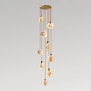 Disc Harvest Alabaster Chandelier