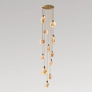 Disc Harvest Alabaster Chandelier