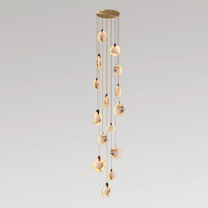 Disc Harvest Alabaster Chandelier
