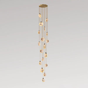 Disc Harvest Alabaster Chandelier