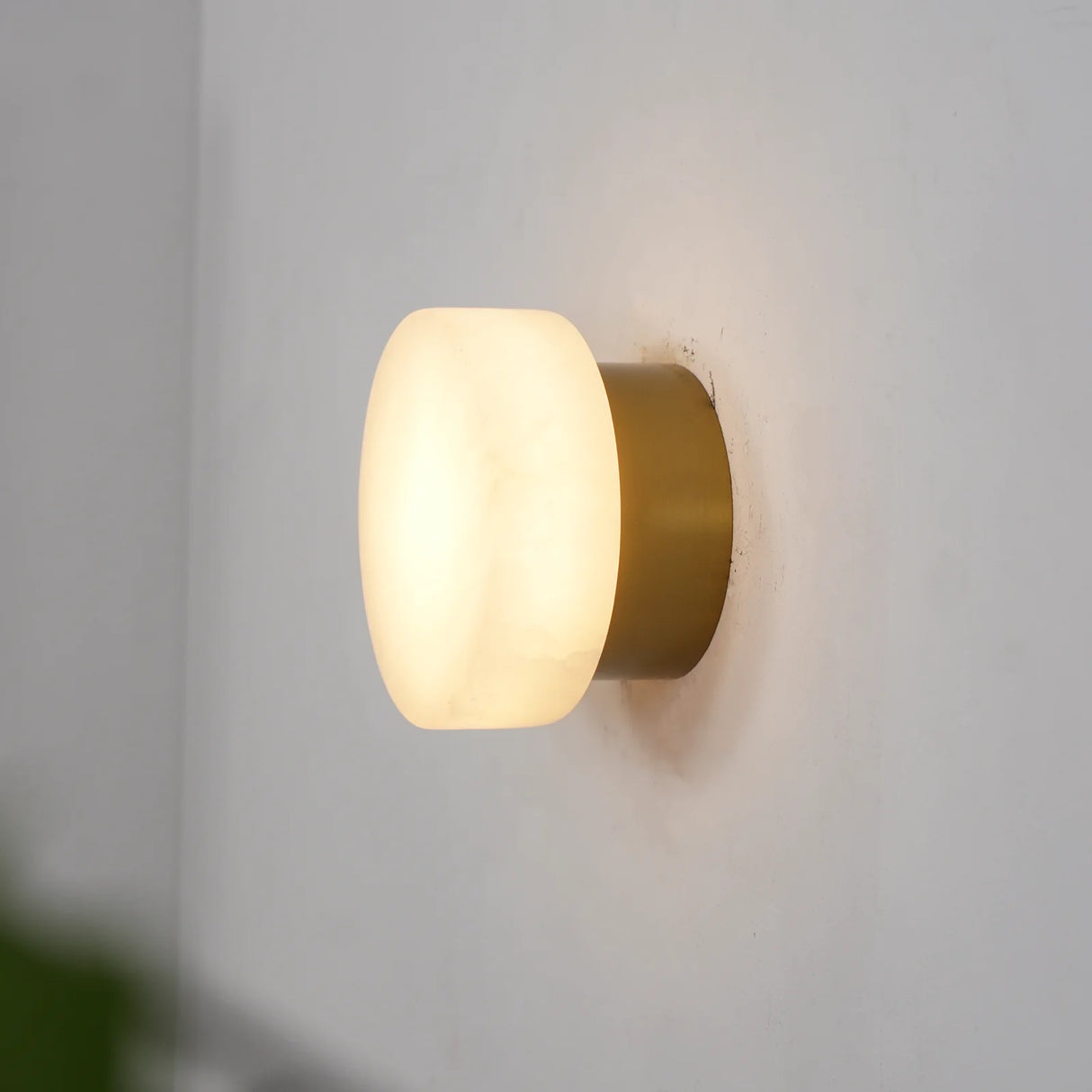 Domino A Cylindrical Alabaster Wall Light