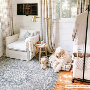 Greenpoint Dusty Blue Washable Rug