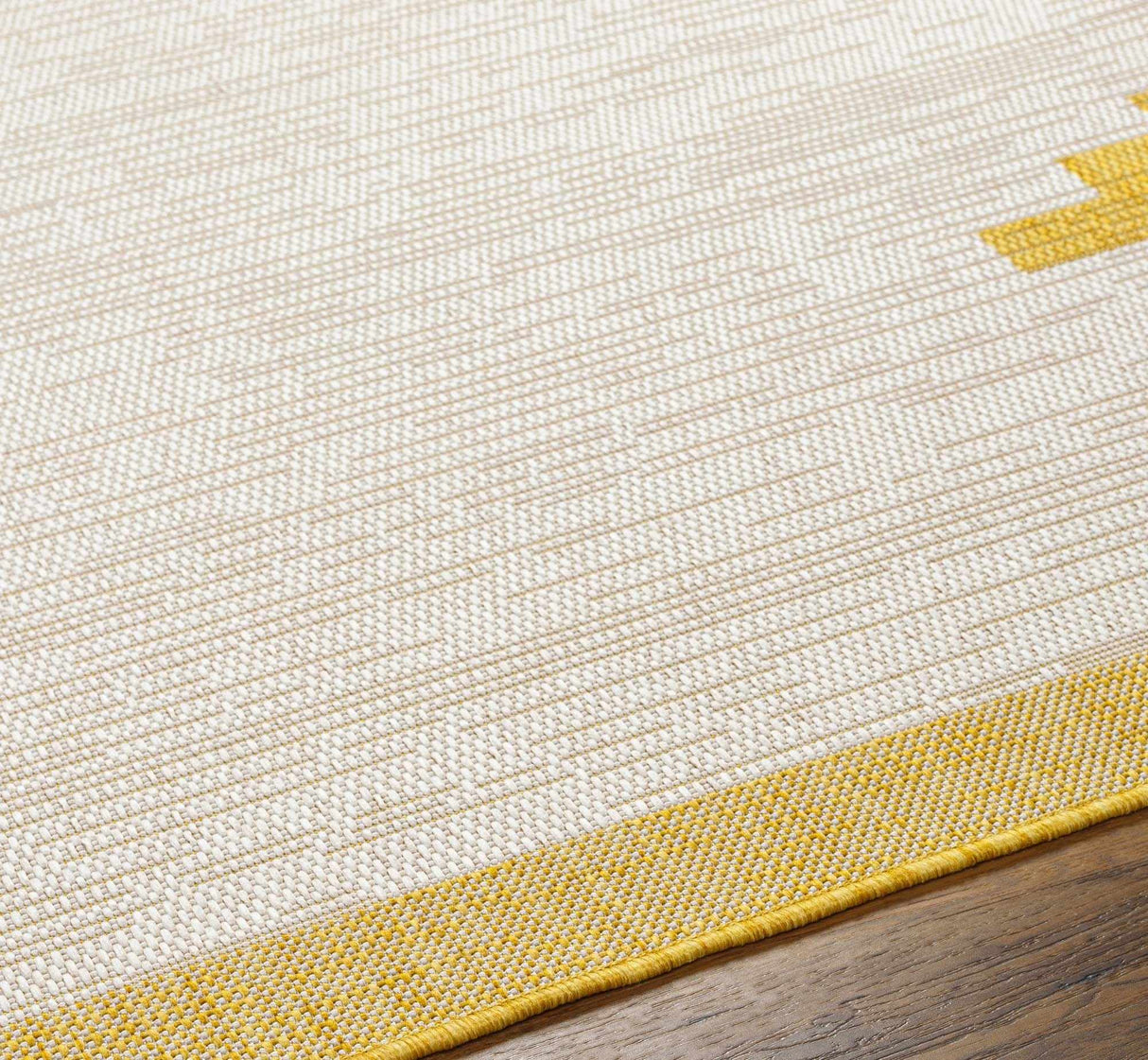 Djugun Metallic-Gold Indoor & Outdoor Rug