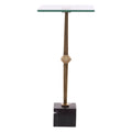 11" Square Side Table with Marble Base