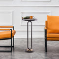 12" Black Round Side Table