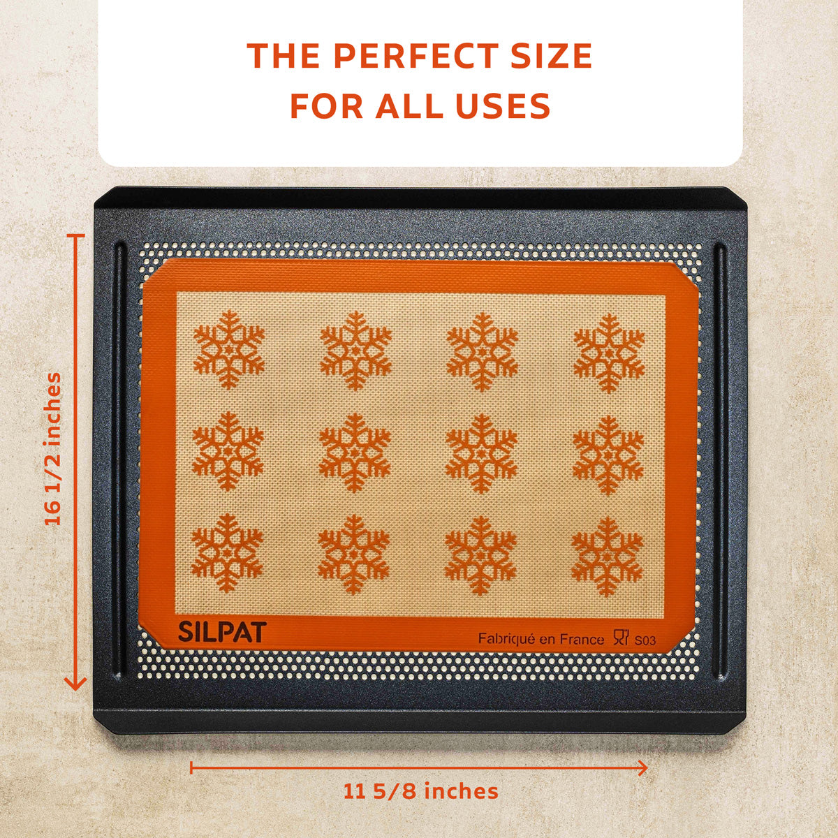 Silpat Snowflake Half Size Baking Mat - Limited Edition