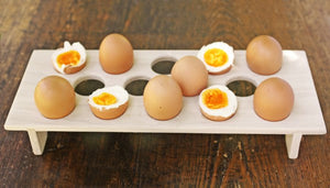 Hand-Carved Wooden Fridge Egg Tray