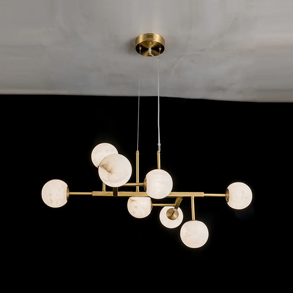 Elegant Ball Alabaster Chandelier