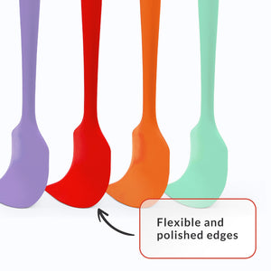 Elihome 3 Piece Silicone Spatula Set - Red