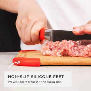 Premium Series 3 Pieces Cutting Board Set - Non Slip & Color Code (S+M+L)