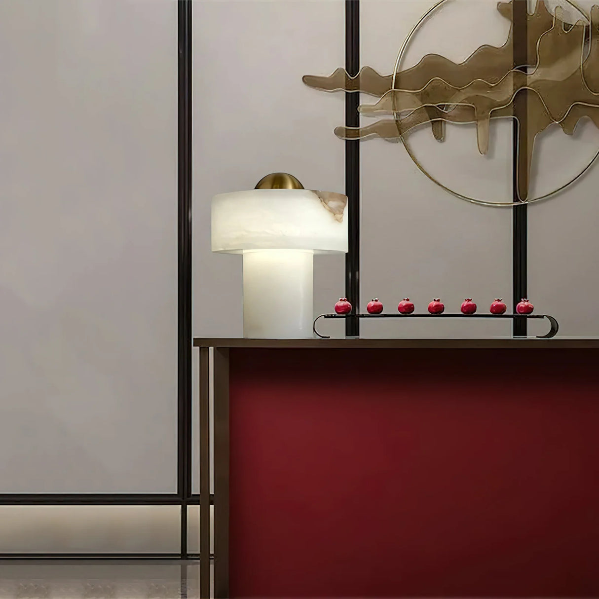 Exquisite Stone Alabaster Table Lamp