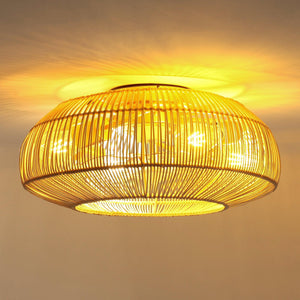 20 Inch Flora DC Motor Farmhouse Flush Mount Ceiling Fan with Light