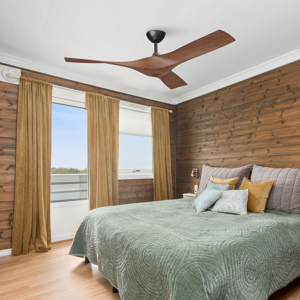 52" Wesley Industrial DC Motor Downrod Mount Reversible Ceiling Fan with Remote Control