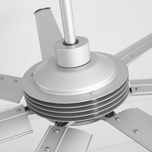 84 Inch 100 Inch Padus Black Large Size Ceiling Fan with Dimmable Lighting and Remote Control
