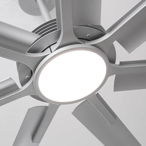 84 Inch 100 Inch Padus Black Large Size Ceiling Fan with Dimmable Lighting and Remote Control