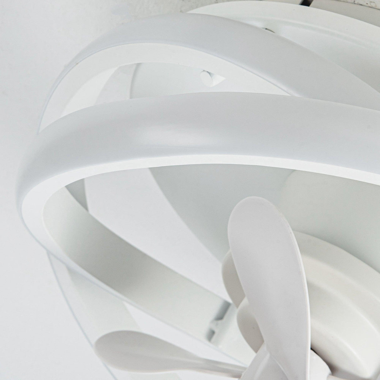 Vaczon 13" Flush Mount Caged Fan with Light and Remote Control