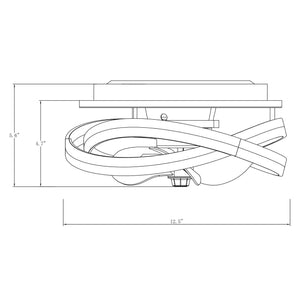 Vaczon 13" Flush Mount Caged Fan with Light and Remote Control
