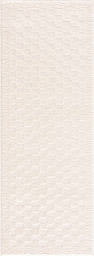 Leryn Ivory Checkered Area Rug
