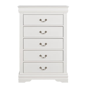 Transitional 5-Drawer 31.5 in. Wide Chest of Drawers with Bracket Feet