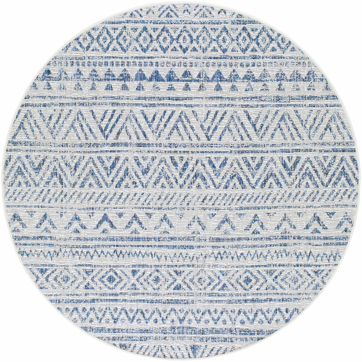Novato Navy All Over Pattern Performance Rug