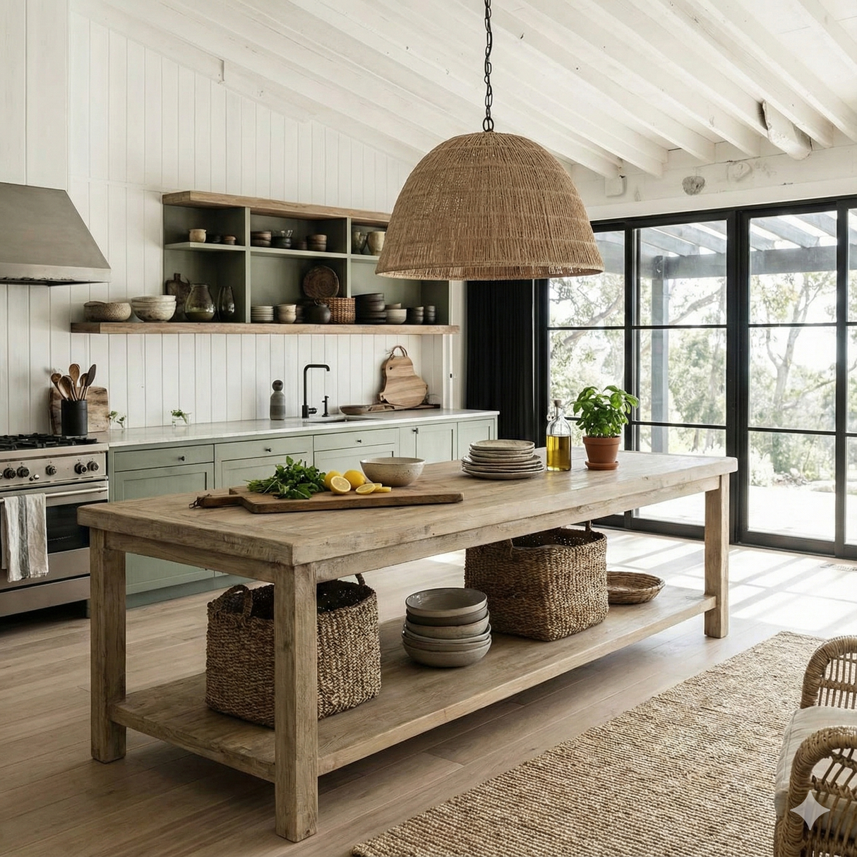 Fara Elm Center Island Table