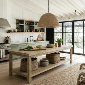 Fara Elm Center Island Table