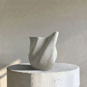 Everest Terracotta Vessel, Hand-painted in Jet Black, 11.4"L x 10"W x 13"H