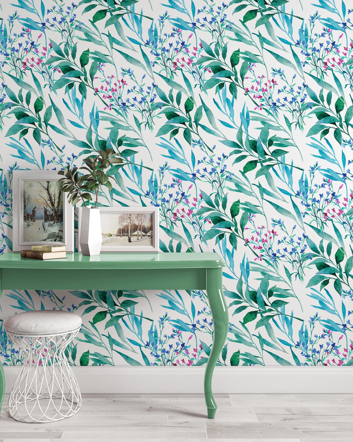 Green Botanical Leaves Wallpaper