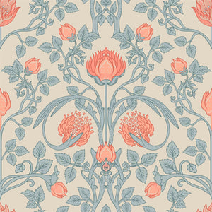 William Morris Inspired Wallpaper - Pimpernel Pattern