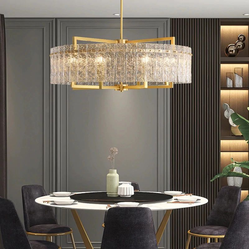 Pure copper Round Crystal Chandelier