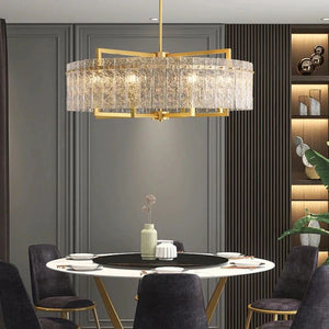 Pure copper Round Crystal Chandelier