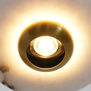 Flying Saucer Alabaster Pendant Lamp