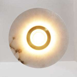 Flying Saucer Alabaster Pendant Lamp