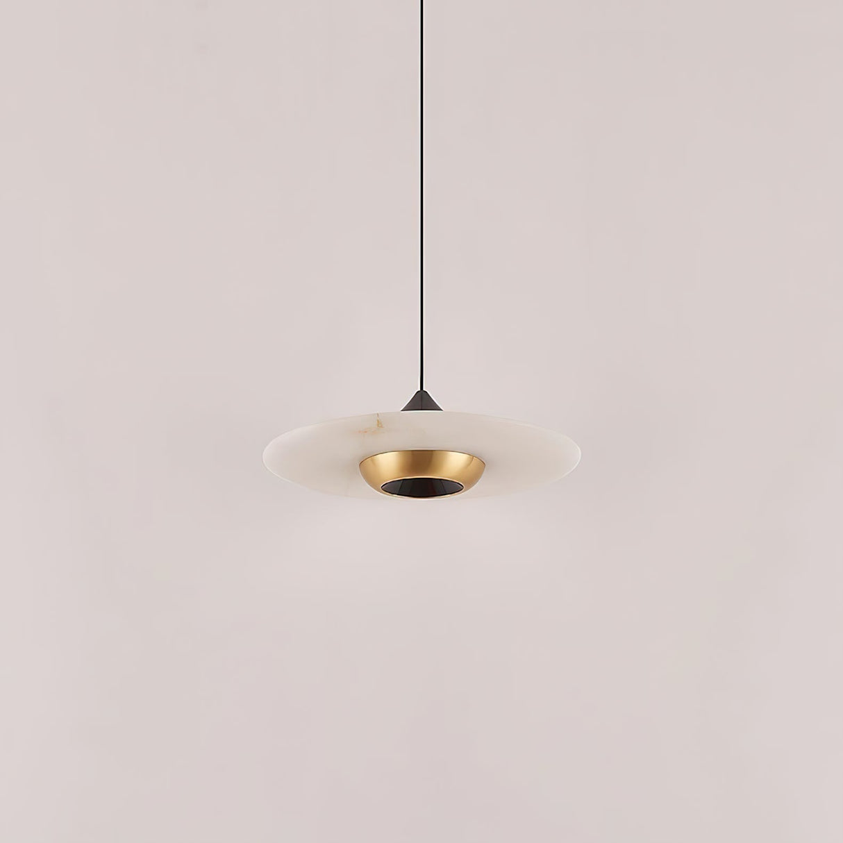 Flying Saucer Alabaster Pendant Lamp