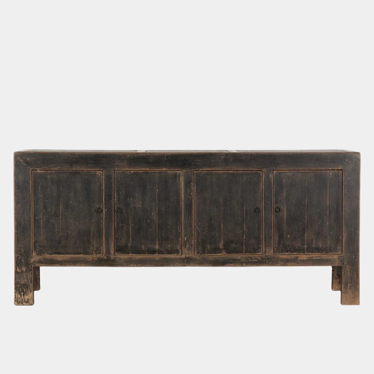Black Four Door Elm Sideboard