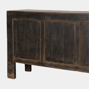 Black Four Door Elm Sideboard