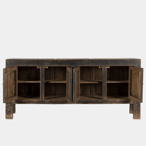 Black Four Door Elm Sideboard