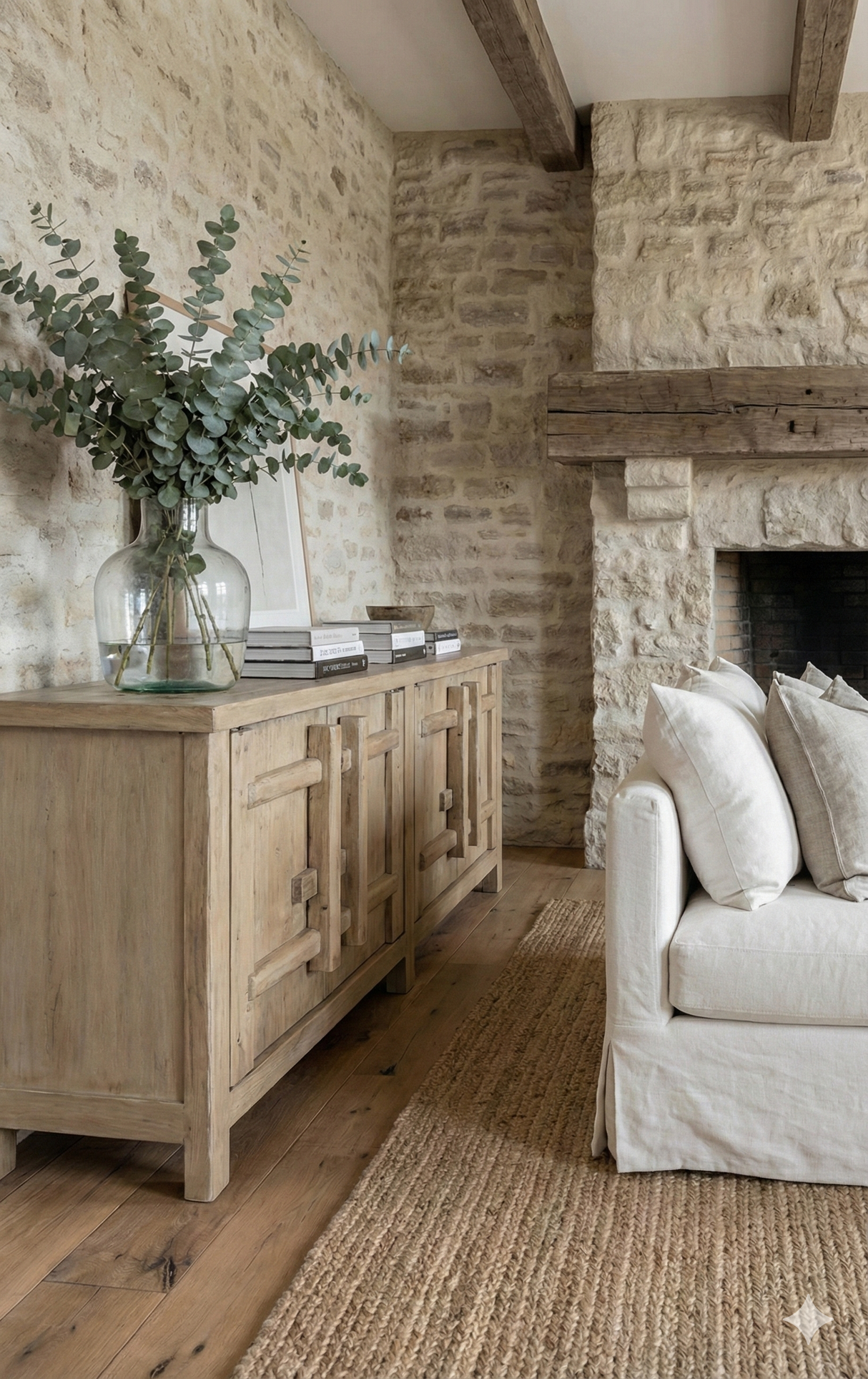 Four Door Elm Cabinet