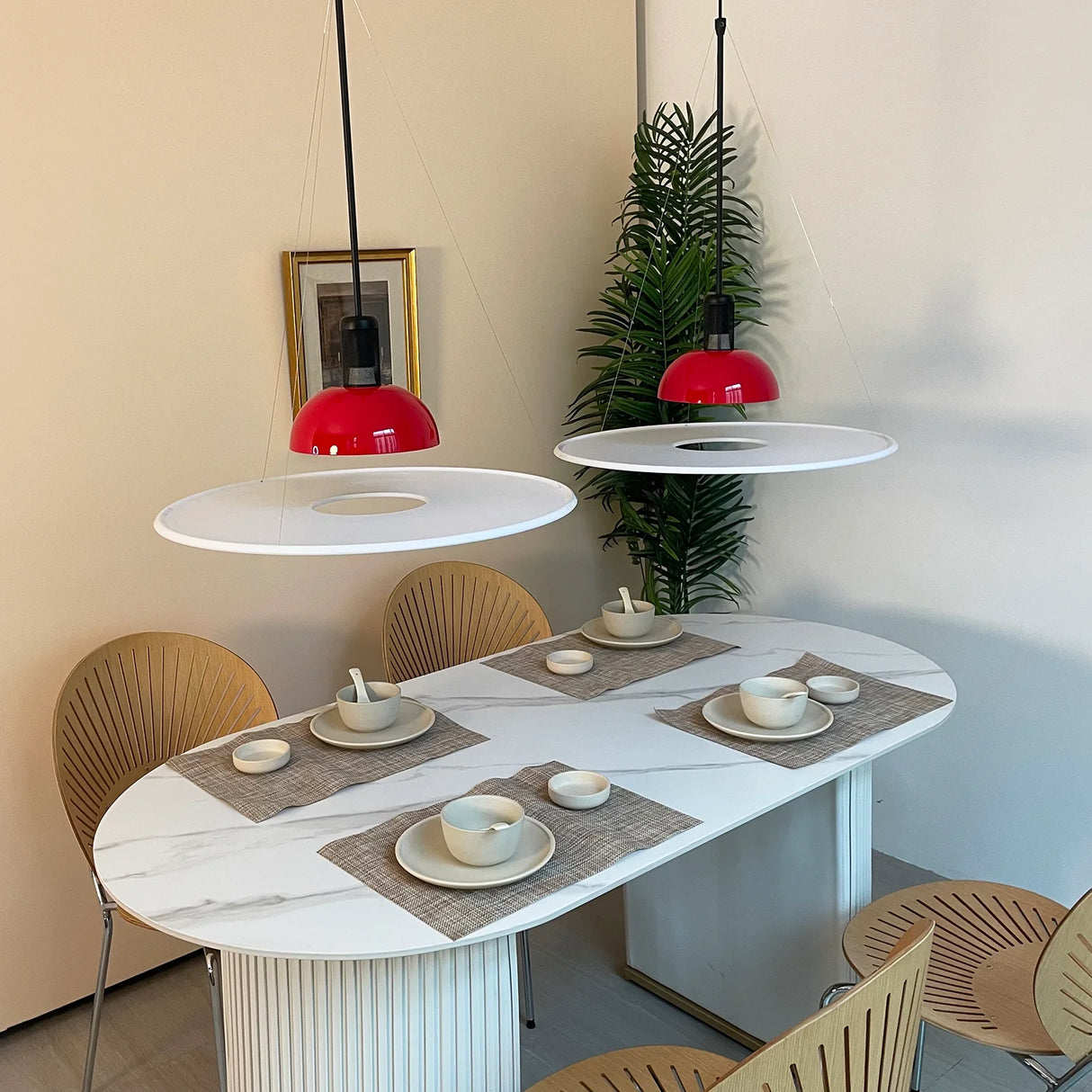 Frisbi Acrylic Disc Pendant Light