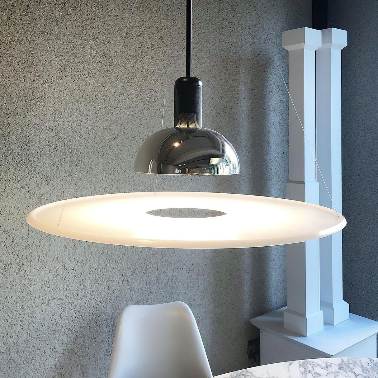 Frisbi Acrylic Disc Pendant Light
