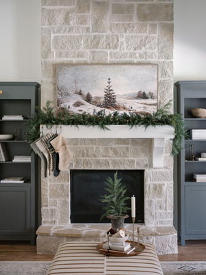 9' Faux Cedar Garland Evergreen