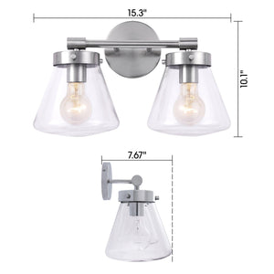 Gleam Modern Farmhouse 2-Light Vanity Light