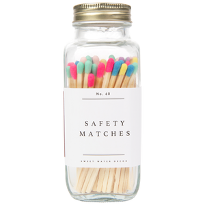 Multicolor Rainbow Safety Matches - 60 Count, 3.75"